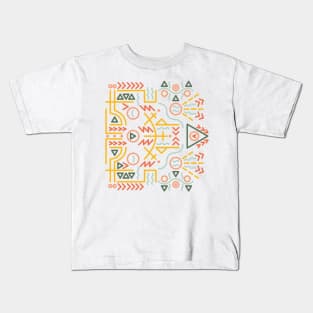 Lines and Shapes in Colour Kids T-Shirt